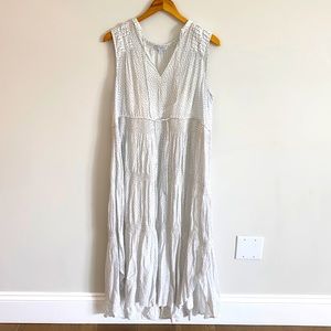 James Perse Dress, Size 3 Large,White Blue Paisley